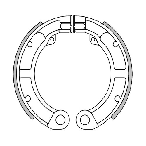Ceppi freno POLINI 125x20mm senza molla Vespa 50