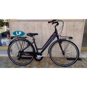 Bicicletta donna City Bike 28 Klass Red 66 telaio in alluminio