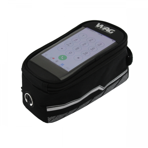 BORSA TUBO ORIZZONTALE PORTA SMARTPHONE TOP TUBE - L, NERO